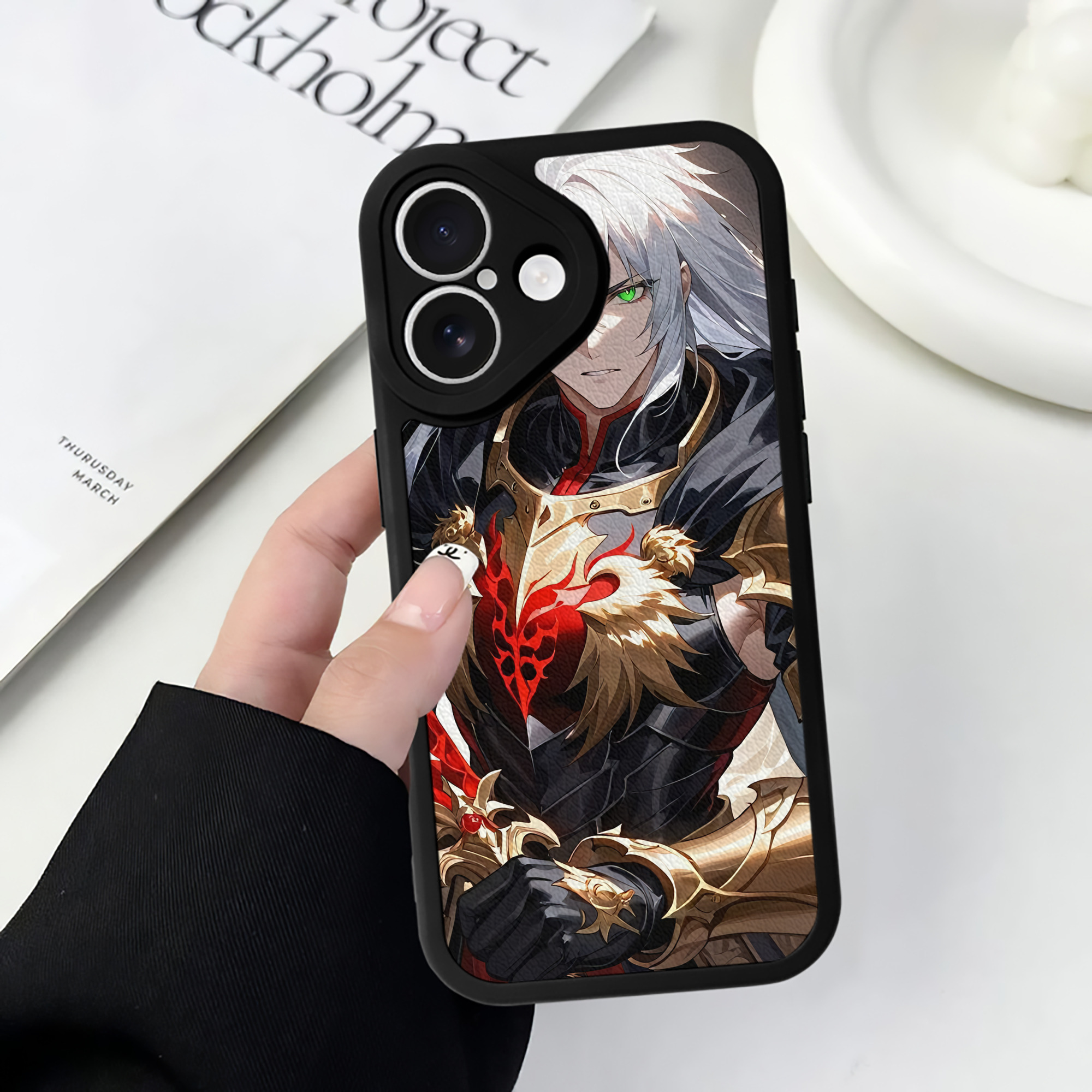 （画像用） 刀剣乱舞 Touken Ranbu 【iPhone 16シリーズ対応】シリコンスマホケース（レザー調） 材質：シリコン